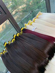 Extensiones de Cabello Humano Virgen Vietnamita a Granel, Doble Trama, 100g, Sin Enredos, Liso Natural, Fuerte, Sedoso, Puntas Gruesas Decoloradas, Hanoi - Product Image 2