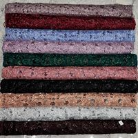 Tissu en filet de perles de luxe importées, imperméable, tricoté chaîne, matériau de créateur, en stock pour la mode et le textile de maison