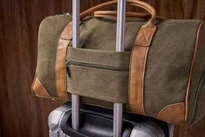 Bolsa de viaje de lona de alta calidad, bolso de viaje de cuero y lona de gran capacidad para hombres y mujeres, función transparente - Product Image 6