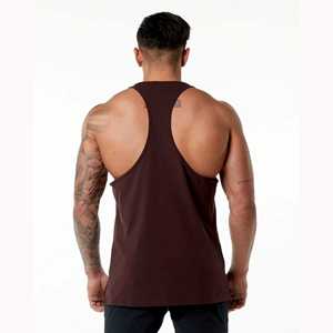 Gimnasio entrenamiento Crop Stringer para hombres camiseta sin mangas Muscle Fit culturismo entrenamiento Fitness Activewear - Product Image 5