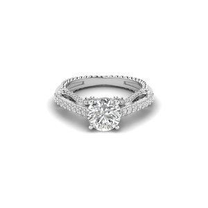Anillo Solitario de Diamante Cultivado en Laboratorio AJRETAIL de 2.29 Quilates, Color F, Claridad VS1, Oro Blanco de 14K con Incrustaciones, Certificado IGI para Compromiso - Product Image 1