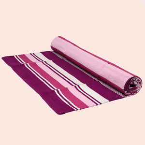 Premium Quality High on Demand Yoga Rug <b>Mat</b> Cotton Striped Elegance Product Available at Reasonable Price - Product Image 1