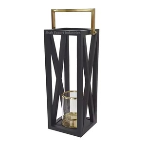 Metal and Glass <b>Candle</b> <b>Lantern</b> Black Finished for Home and Christmas Decor Hanging <b>Lantern</b> Available in Hot Prices - Product Image 5