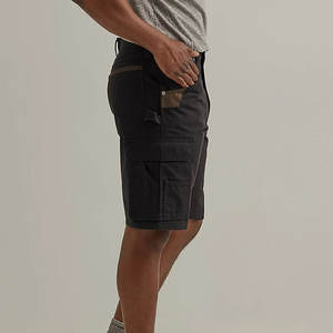 2024 hommes de haute qualité taille élastique Cargo Shorts personnalisé Nylon Fitness Style été décontracté Look avec motif solide taille XS - Product Image 3