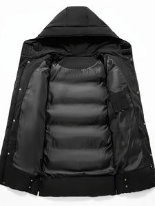 Chaqueta bomber de cuero personalizada directa de fábrica para hombre, transpirable e impermeable, estilo Hip Hop para invierno, precio al por mayor - Product Image 4