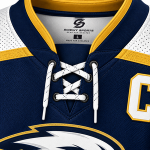 Maillot de hockey sur glace SINEWY SPORTS unisexe à manches longues, sublimé, anti-humidité, à capuche, coupe régulière adulte, double fermeture éclair sur le devant - Product Image 4