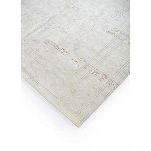 Tapis en laine noué à la main vintage ivoire Pae-558, design floral classique rectangulaire pour la décoration de la maison et du salon - Product Image 2