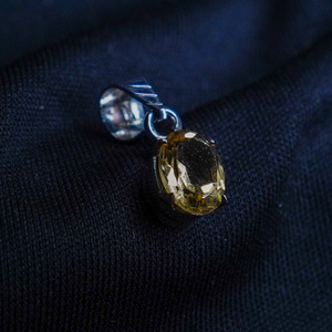 Colgantes finos de Plata de Ley 925, abalorios de forma ovalada, piedras preciosas de cristal, joyería chapada en plata, patrón de número de piedra de perla de diamante - Product Image 1