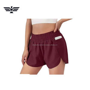 Shorts Deportivos Transpirables de Cintura Alta para Mujer, Diseño Personalizado OEM, Algodón/Bambú, Bolsillo para Teléfono, Volantes, Ligeros, Secado Rápido - Product Image 6