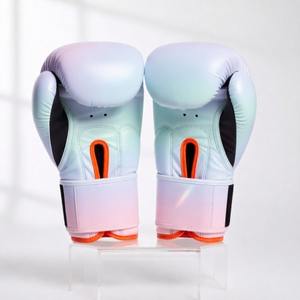 Premium Leather Training Gloves with Custom Floral Embroidery and High Density <b>Foam</b> <b>Padding</b> for Professional Gym and Bag Work - Product Image 6