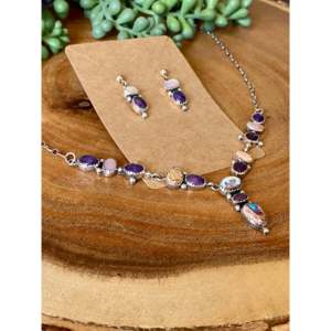 Kay Johnson Opal Multi Stone Sterling <b>Silver</b> <b>Necklace</b> <b>Set</b> - Product Image 4