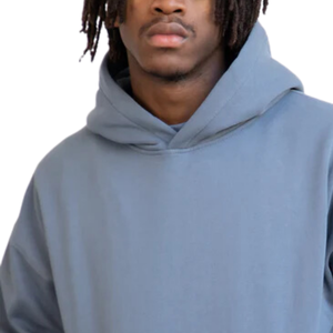 La mejor Sudadera con capucha de armadura de gran tamaño recortada de doble capa para hombre invierno 70% algodón 30% poliéster 320 GSM por capa Beige en relieve - Product Image 5