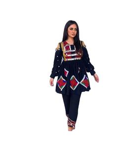 ชุดเดรส kuchi แบบอัฟกานิสถานชุดเดรสชนเผ่าวินเทจแบบชนเผ่าเดรสสีสดใสแบบดั้งเดิมของอัฟกานิสถาน/ปากีสถาน - Product Image 1