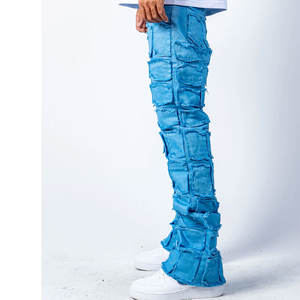 Pantalon empilé pour homme au design unique, en toile, taille élastique, taille mi-haute, coupe droite, décontracté, léger, respirant, séchage rapide, vente flash, meilleur choix - Product Image 2