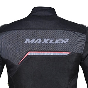 Venta al por mayor CE aprobado hombres transpirable verano motocicleta chaqueta soporte cuello malla motorista equipo de protección patrón decoración frontal - Product Image 4