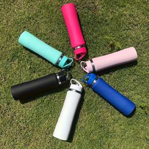 Bouteille d'eau isotherme en acier inoxydable à double paroi de 600 ml, personnalisable en gros, avec large ouverture et couvercle portable pour l'extérieur - Product Image 2