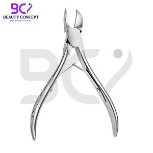 Cortauñas de Acero Inoxidable con Mangos Ranurados, Tapa de Plástico, Hoja Curva, Apertura de Mandíbula Ancha, Duradero, Profesional, para Podología - Product Image 3