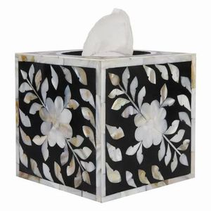 Boîte à mouchoirs en incrustation de nacre/os de haute qualité Boîte à mouchoirs en incrustation de nacre/os Décoration intérieure Porte-mouchoirs en incrustation d'os - Product Image 4