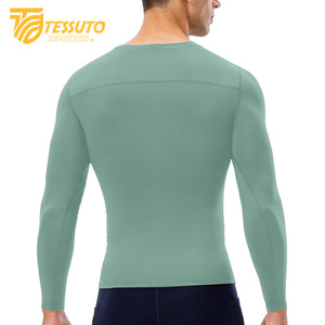 T-shirt léger et respirant de compression à séchage rapide pour hommes pour Gym Sports Yoga Fitness Summer Short Sleeve SKINNY Fit - Product Image 4