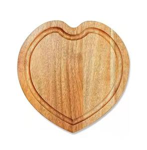 Tabla de Cortar de Madera de Acacia en Forma de Corazón para Cocina, Diseño de Utensilios de Cocina, Tablas para Servir Queso - Product Image 1