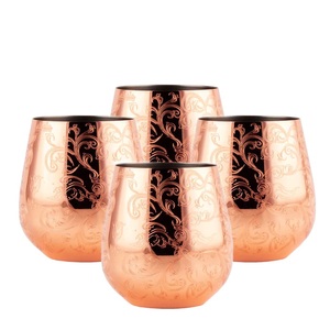 Copa de Cobre Grabada de Lujo Hecha a Mano TQC, 300 ml, para Uso en Restaurantes, Bares y Hoteles, Gran Venta - Product Image 1