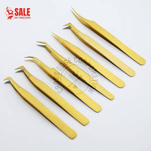 High Quality Fiber Tip Eyelash Extension Tweezer Fine X Mega Boot Volume 90 degree Non Slip Lightweight Lash <b>Tool</b> - Product Image 1