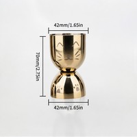 Jigger à cocktail en forme de chat en acier inoxydable, tasse à mesurer double face, outil de bar pour la mixologie à domicile