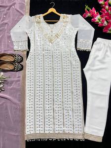 Vestido de algodón pakistaní tradicional Salwar Kameez Anarkali para mujer ropa de fiesta India - Product Image 6