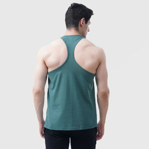 <b>Men's</b> Gym Fitness Bodybuilding Quick Dry Tank Tops Breathable Knitted Stringer Customizable Colors Design Wholesale OEM Options - Product Image 2
