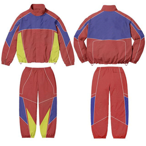 2025 personnaliser Logo Streetwear coupe-vent survêtement avant Zip élastique déchets 100% Nylon survêtement deux pièces ensemble pleine longueur - Product Image 1