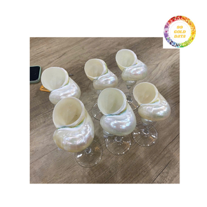 Taza de tendencia caliente, taza superventas, vasos populares, taza de concha decorativa para vino, copa de concha marina Natural hecha a mano - Product Image 3