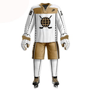 Wholesale Best Quality New Style Sublimated Breathable 100% Polyester Sports Ice Hockey Uniform Fully Customized - Product Image 4