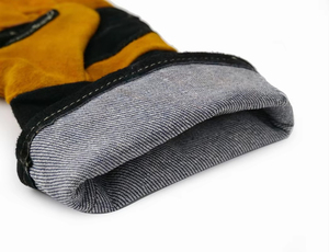 Guantes de soldadura de cuero de vaca Guantes de soldadura resistentes a cortes de cuero dividido de vaca Anti-Corte ignífugo Anti-calor - Product Image 3