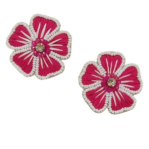 ต่างหูลูกปัดแก้วดีไซน์เนอร์สไตล์รัก งานปักสีสันสดใส ทำมือ จาก JAVED HANDICRAFTS New Fashion Gallery - Product Image 6