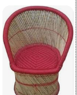Chaise ottoman moderne en rotin et bambou pour l'extérieur, idéale pour les hôtels, les chambres, les cours, les patios et les jardins.