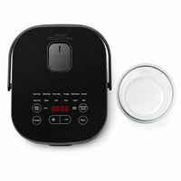 Cuisinières à riz multifonctions 12-en-1, 4L, 700W, cuiseur à riz électrique intelligent avec minuterie de retard de 24 heures, pot intérieur en verre antiadhésif