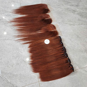 Extensión de cabello virgen humano 100% cabello humano vietnamita Paquete de encaje HD Super doble hueso recto color marrón 20-30 pulgadas - Product Image 4