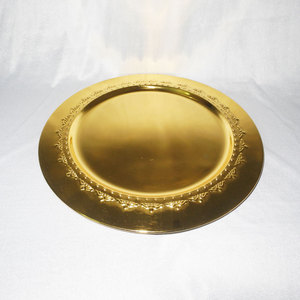 Gamme exclusive d'assiettes rondes en métal de différentes couleurs, toutes tailles, vaisselle de table de service, commande minimum 100 pièces - Product Image 3