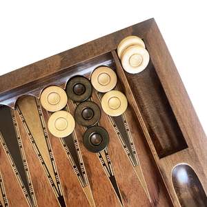 King Handmade Rosewood Backgammon <b>Set</b> Wide with Numerator Leather Bag and Checkers With Box <b>Wood</b> Pieces - Product Image 5