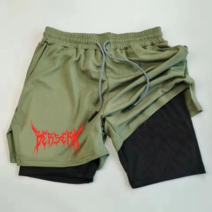 กางเกงขาสั้นตาข่ายพิมพ์ลายสำหรับออกกำลังกายฟิตเนส2025สำหรับผู้ชาย - Product Image 3