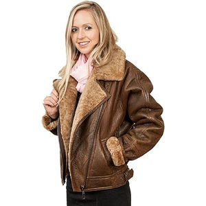 Veste en cuir synthétique pour femme, veste de moto en fausse fourrure, veste courte en cuir véritable pour femme, veste d'hiver en cuir véritable - Product Image 2