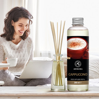 Recharge Liquide pour Diffuseur d'Arômes Aromatika Cappuccino 200ml – Désodorisant Écologique, Aromathérapie, Parfum d'Ambiance Longue Durée pour la Maison