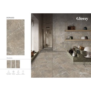 Foshan 60x120 taille brillant poli émaillé porcelaine 60*120 brun gris marbre motif carreaux de sol en céramique - Product Image 3