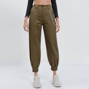 Pantalon de jogging en molleton pour femme, coupe décontractée, taille élastique, grande taille, respirant, pour l'automne, avec poche - Product Image 4