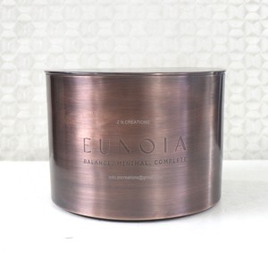 Récipient de pot à bougie en cuivre de luxe antique gravé avec logo personnalisé vases vides pour la fabrication de bougies bocaux en laiton en acier inoxydable - Product Image 2