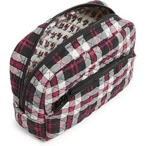 Vente en gros de sacs à cosmétiques en coton de grande capacité de style tendance Sacs de maquillage imprimés avec fermeture à glissière dans les prix - Product Image 4