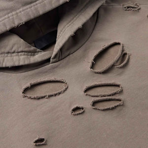 Meilleur sweat à capuche double couche délavé au soleil et délavé à l'acide conception personnalisée Streetwear polaire vierge pour hommes - Product Image 2