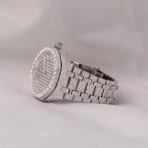 New Luxury Trendy Bling <b>Watch</b> Lab Diamond VVS Moissanite Luxury Fancy Handmade <b>Watches</b> for Men's <b>Watch</b> Stock on Hand - Product Image 5