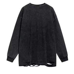 Sweat à capuche à manches longues et délavé à l'acide de haute qualité pour hommes au prix de gros - Product Image 5