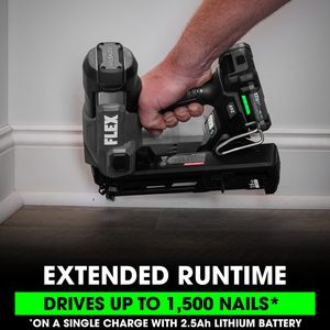 Clavadora angular inalámbrica sin escobillas de 24 V para metal, calibre 16, de 1-1/4 y 2-1/2 pulgadas, con batería de litio de 2.5 Ah y 160 W, carga rápida. - Product Image 4